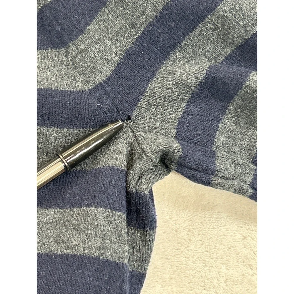 Banana Republic Sweaters Lot Mens M Striped Colorblock 1/4 Zip‎ Cotton Cashmere